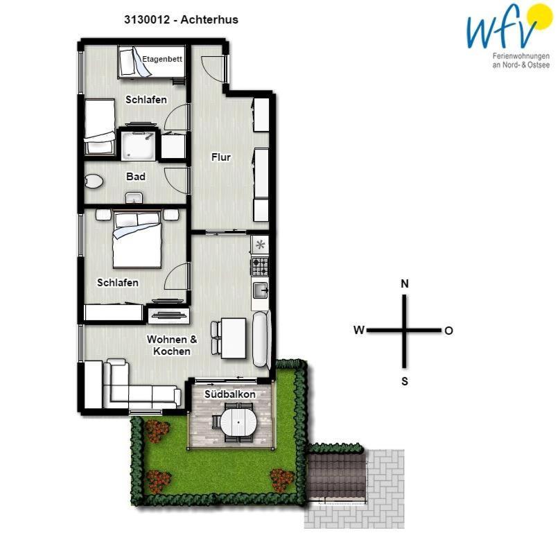 Achterhus - Ferienwohnung Inseltraum ยูอิสท์ ภายนอก รูปภาพ